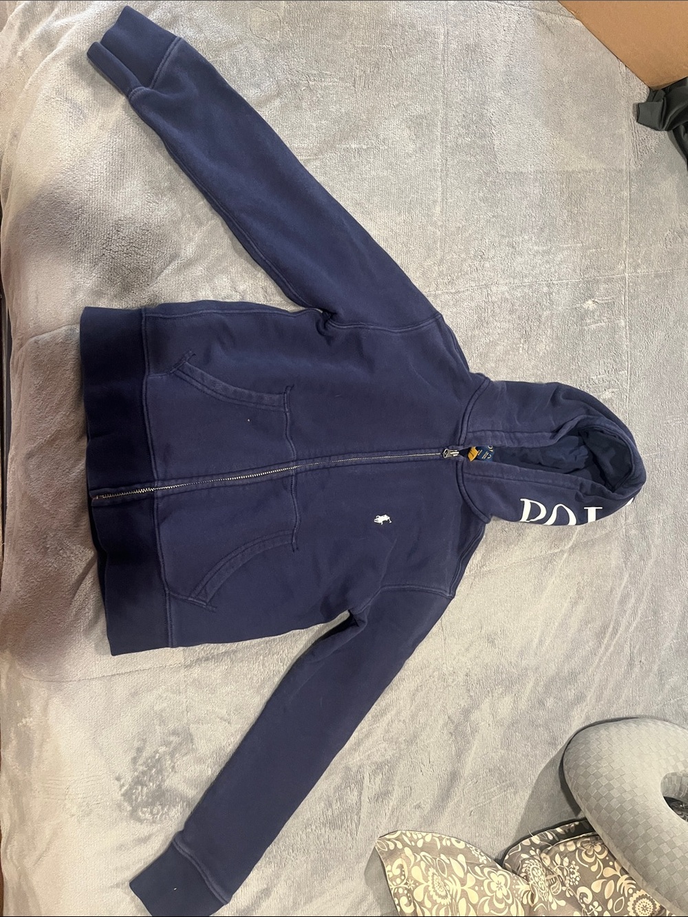 Polo by Ralph Lauren Navy Hooded Zip Jacket for Kids